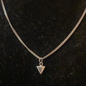 Sterling silver triangle necklace